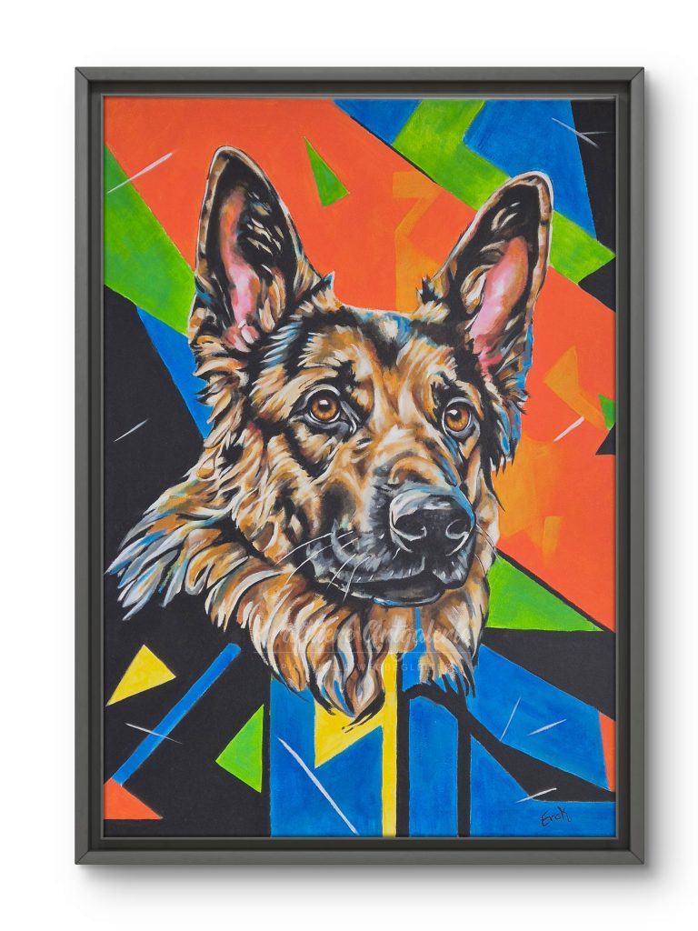 Paws-Loyaler Partner Schäferhund_Acryl_50x70cm